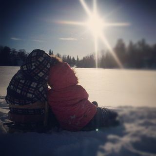 Children Near a Frozen Lake